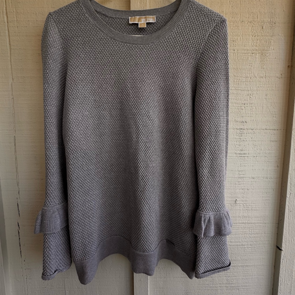 Michael Kors Textured Gray Sweater